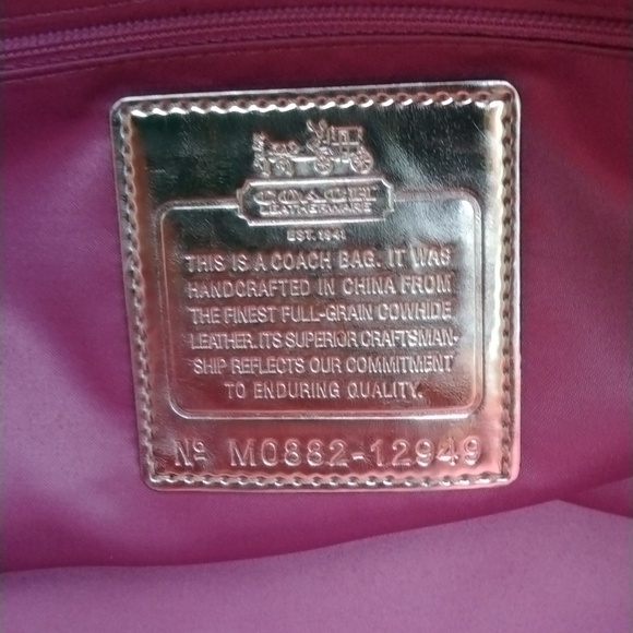 VINTAGE COACH, MADISON SABRINA Large, CAMEL/Gold - Picture 11 of 14